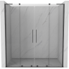 Mexen Velar L Duo sliding shower door 180 cm, transparent, brushed gun gray - 871-180-003-02-66