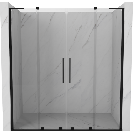 Mexen Velar L Duo 170 cm Sliding Shower Door, Transparent, Black - 871-170-003-02-70