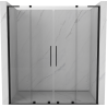 Mexen Velar L Duo 170 cm Sliding Shower Door, Transparent, Black - 871-170-003-02-70