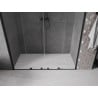 Mexen Velar L Duo 170 cm Sliding Shower Door, Transparent, Black - 871-170-003-02-70