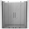 Mexen Velar L Duo sliding shower doors 200 cm, transparent, black - 871-200-003-02-70