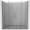 Mexen Velar L Duo sliding shower door 180 cm, transparent, gun metal - 871-180-003-02-95