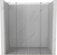 Mexen Velar L Duo sliding shower doors 170 cm, transparent, brushed nickel - 871-170-003-02-97