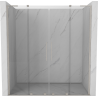 Mexen Velar L Duo 200 cm sliding shower doors, transparent, brushed nickel - 871-200-003-02-97