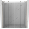 Mexen Velar L Duo sliding shower doors 200 cm, transparent, brushed nickel - 871-200-003-02-97