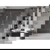 Mexen Velar L Duo 200 cm sliding shower doors, transparent, brushed nickel - 871-200-003-02-97