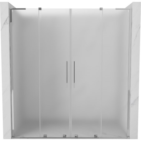 Mexen Velar L Duo sliding shower door 180 cm, frost, chrome - 871-180-003-32-01