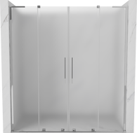 Mexen Velar L Duo sliding shower doors 200 cm, frosted, chrome - 871-200-003-32-01