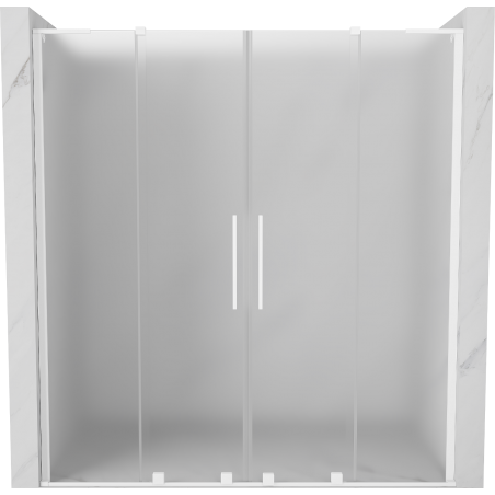 Mexen Velar L Duo sliding shower doors 180 cm, frost, white - 871-180-003-32-20