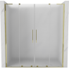 Mexen Velar L Duo sliding shower door 200 cm, frosted, gold - 871-200-003-32-50