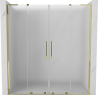 Mexen Velar L Duo sliding shower doors 170 cm, frosted, gold - 871-170-003-32-50