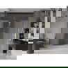 Mexen Velar L Duo sliding shower door 200 cm, frosted, gold - 871-200-003-32-50