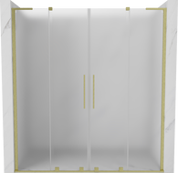 Mexen Velar L Duo sliding shower door 170 cm, frosted, brushed gold - 871-170-003-32-55