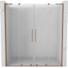 Mexen Velar L Duo Sliding Shower Doors 170 cm, Frosted, Brushed Copper - 871-170-003-32-65