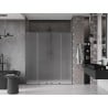 Mexen Velar L Duo 180 cm Sliding Shower Door, Frosted, Brushed Gun Gray - 871-180-003-32-66