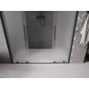 Mexen Velar L Duo sliding shower doors 200 cm, frosted, black - 871-200-003-32-70