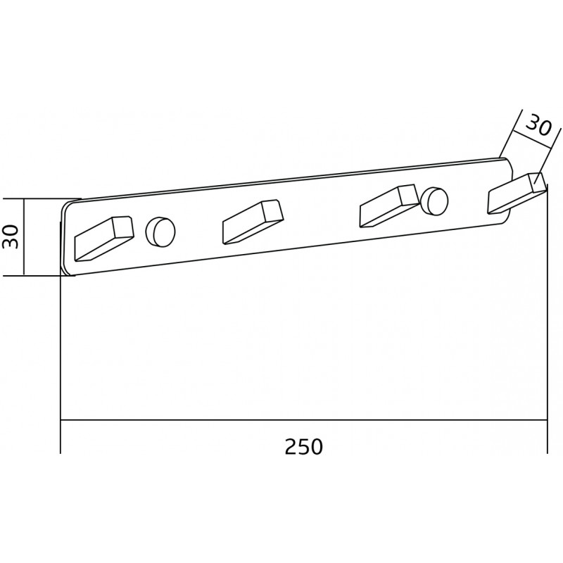Mexen quadruple towel hook, chrome - 709174-00