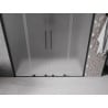Mexen Velar L Duo sliding shower doors 200 cm, frosted, black - 871-200-003-32-70