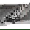 Mexen Velar L Duo sliding shower door 200 cm, frosted, black - 871-200-003-32-70