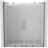 Mexen Velar L Duo sliding shower doors 180 cm, frosted, gun metal - 871-180-003-32-95