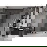 Mexen Velar L Duo sliding shower doors 180 cm, frosted, black - 871-180-003-32-70