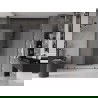 Mexen Velar L Duo sliding shower doors 180 cm, frosted, gun metal - 871-180-003-32-95