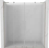 Mexen Velar L Duo sliding shower door 200 cm, frost, brushed nickel - 871-200-003-32-97