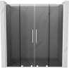Mexen Velar L Duo sliding shower door 200 cm, graphite, white - 871-200-003-42-20
