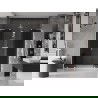 Mexen Velar L Duo sliding shower door 200 cm, graphite, white - 871-200-003-42-20