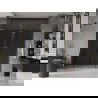 Mexen Velar L Duo sliding shower door 200 cm, graphite, gold - 871-200-003-42-50