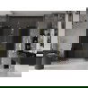 Mexen Velar L Duo sliding shower door 200 cm, graphite, gold - 871-200-003-42-50