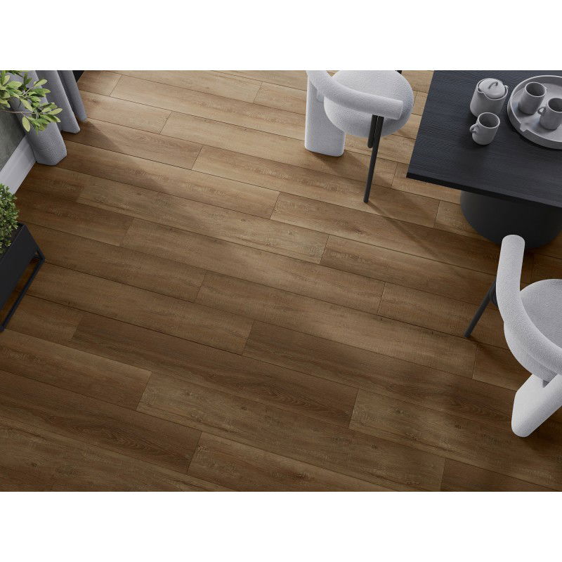 Mexen Queen Creek sample of SPC 6.5 mm vinyl panels, IXPE 1.5 mm underlay, 4 V-Groove, Oak - F1013-S