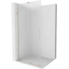 Mexen Velar sliding shower screen Walk-in 110 x 200 cm, frost 8 mm, brushed nickel - 871-110-000-33-97