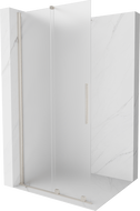 Mexen Velar sliding shower screen Walk-in 110 x 200 cm, frost 8 mm, brushed nickel - 871-110-000-33-97