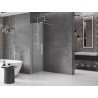 Mexen Velar sliding shower screen Walk-in 110 x 200 cm, frost 8 mm, brushed nickel - 871-110-000-33-97