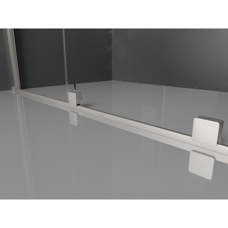 Mexen Velar sliding shower screen Walk-in 110 x 200 cm, frost 8 mm, brushed nickel - 871-110-000-33-97