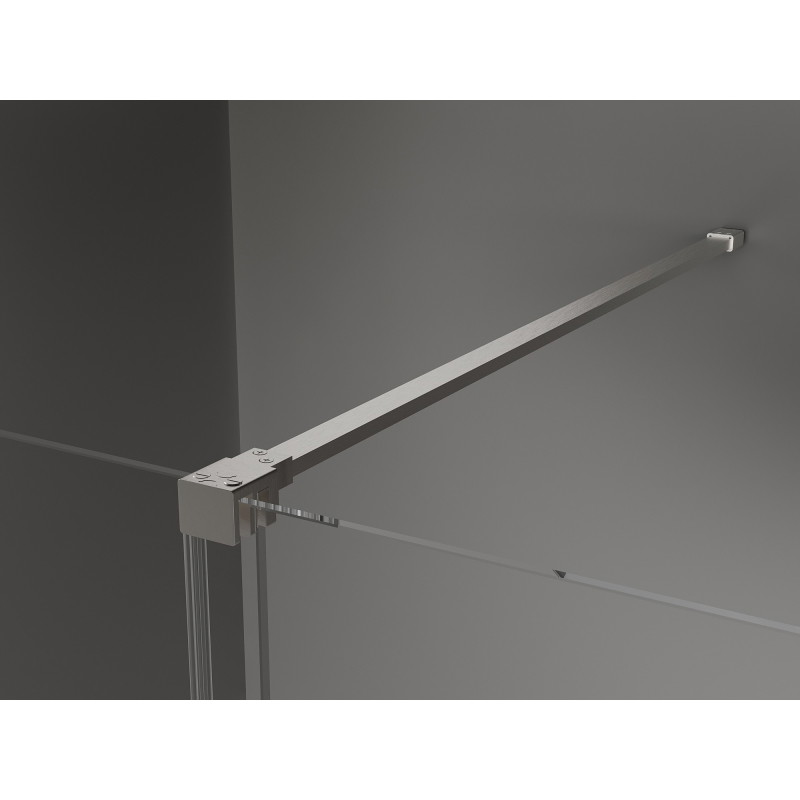 Mexen Velar sliding shower screen Walk-in 110 x 200 cm, frost 8 mm, brushed nickel - 871-110-000-33-97