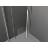 Mexen Velar sliding shower screen Walk-in 110 x 200 cm, frost 8 mm, brushed nickel - 871-110-000-33-97
