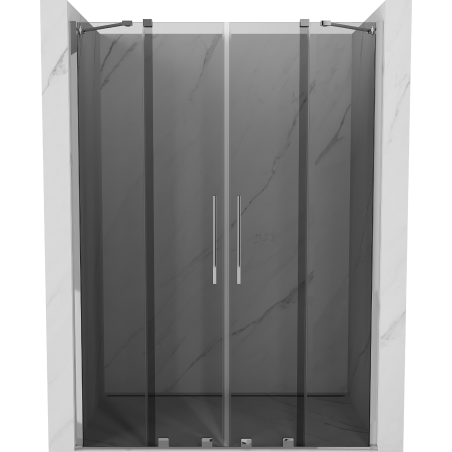 Mexen Velar Duo sliding shower doors 140 cm, graphite, chrome - 871-140-000-42-01