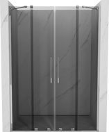 Mexen Velar Duo sliding shower door 150 cm, graphite, chrome - 871-150-000-42-01
