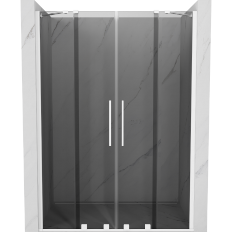 Mexen Velar Duo sliding shower doors 140 cm, graphite, white - 871-140-000-42-20