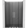 Mexen Velar Duo sliding shower doors 140 cm, graphite, white - 871-140-000-42-20