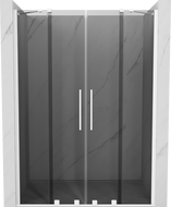 Mexen Velar Duo sliding shower doors 140 cm, graphite, white - 871-140-000-42-20