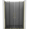 Mexen Velar Duo sliding shower doors 140 cm, graphite, gold - 871-140-000-42-50