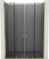 Mexen Velar Duo sliding shower door 150 cm, graphite, gold - 871-150-000-42-50