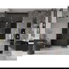 Mexen Velar Duo sliding shower door 140 cm, graphite, brushed gold - 871-140-000-42-55
