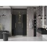 Mexen Velar Duo sliding shower doors 150 cm, graphite, brushed gold - 871-150-000-42-55