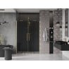 Mexen Velar Duo sliding shower doors 150 cm, graphite, brushed gold - 871-150-000-42-55