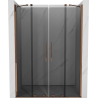 Mexen Velar Duo sliding shower door 140 cm, graphite, rose gold - 871-140-000-42-60