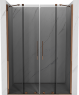 Mexen Velar Duo sliding shower door 140 cm, graphite, rose gold - 871-140-000-42-60